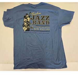 French Quarter Skeleton Tee Voodoo Jazz Band Bourbon Street Men's Large